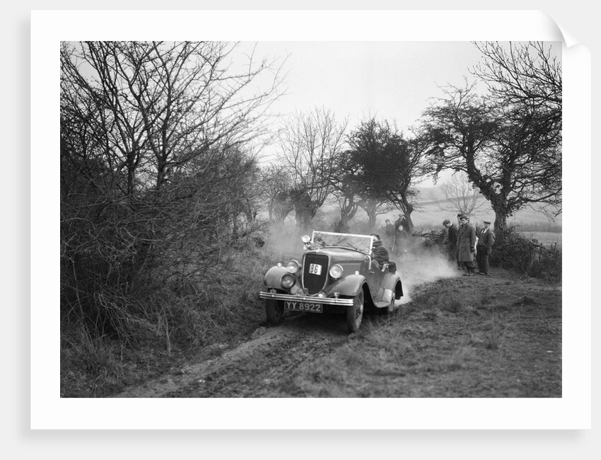 Lord Avebury's Ford V8 competing in the Sunbac Colmore Trial, Gloucestershire, 1934 by Bill Brunell