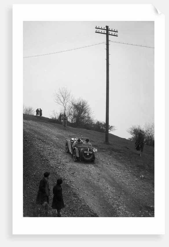 Miss EV Watson's MG J3 climbing Nailsworth Ladder, Sunbac Colmore Trial, Gloucestershire, 1934 by Bill Brunell