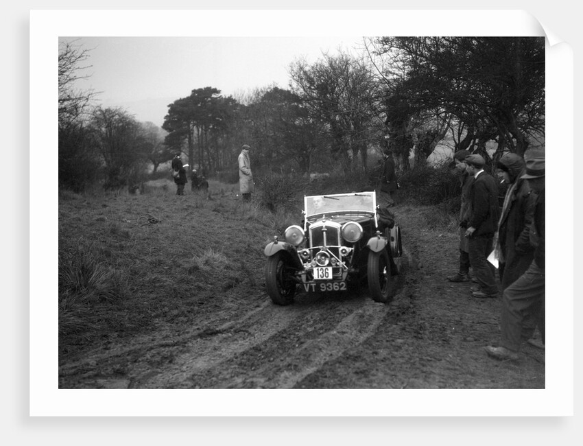 Wolseley Hornet of AK Hunt at the Sunbac Colmore Trial, near Winchcombe, Gloucestershire, 1934 by Bill Brunell