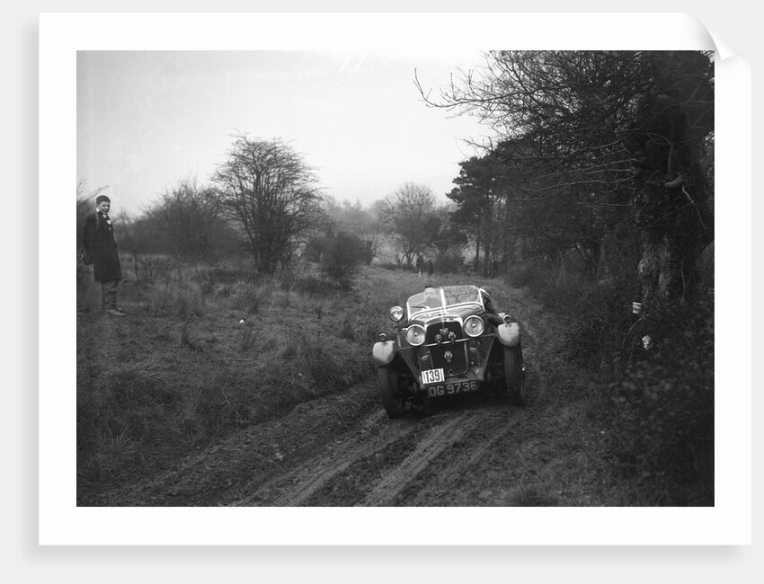 Standard Avon of J Priestly at the Sunbac Colmore Trial, near Winchcombe, Gloucestershire, 1934 by Bill Brunell