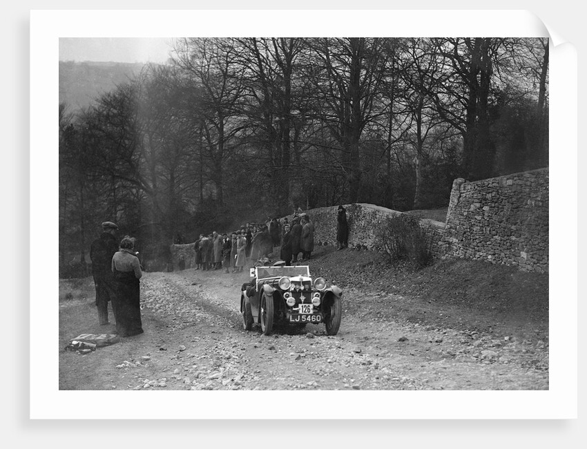 MG Magna of EH Banfield climbing Nailsworth Ladder, Sunbac Colmore Trial, Gloucestershire, 1934 by Bill Brunell