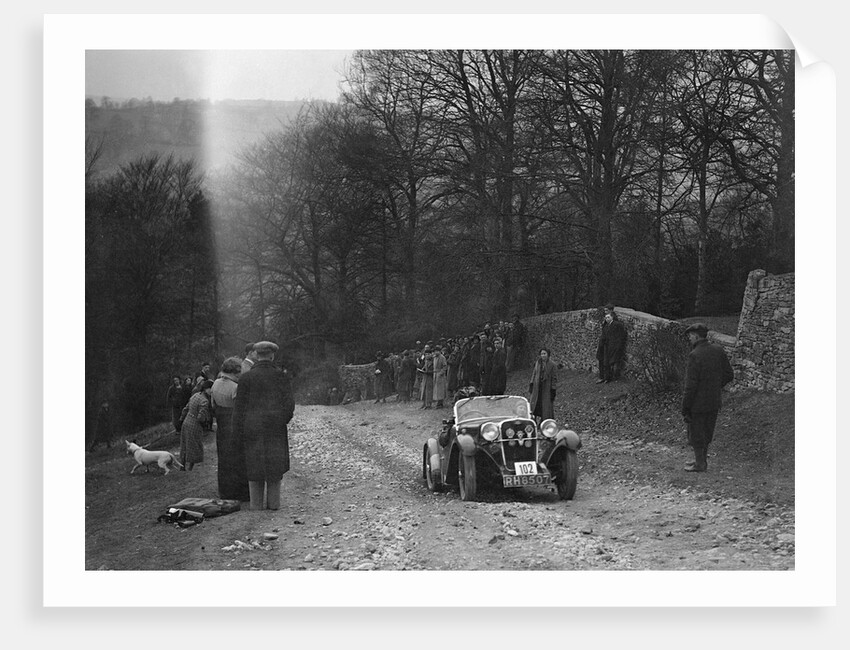 Singer of WDV Norman climbing Nailsworth Ladder, Sunbac Colmore Trial, Gloucestershire, 1934 by Bill Brunell