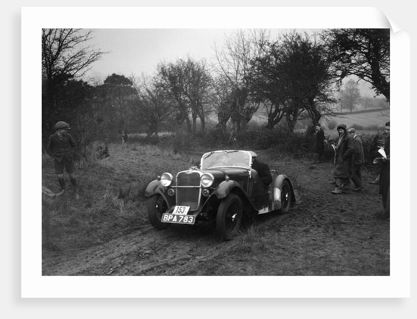 Singer of L Sandford at the Sunbac Colmore Trial, near Winchcombe, Gloucestershire, 1934 by Bill Brunell