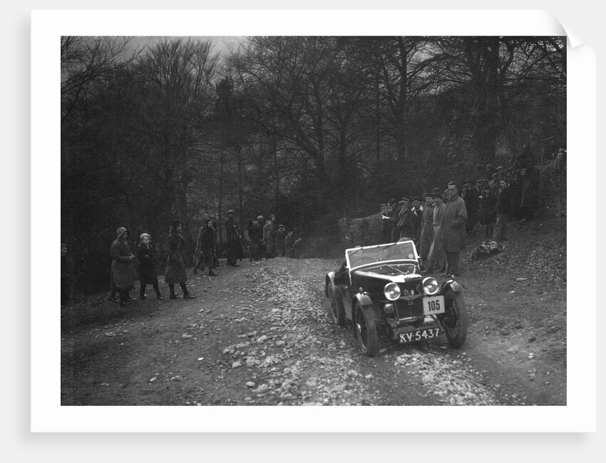 MG J2 of Mrs MM Riley climbing Nailsworth Ladder, Sunbac Colmore Trial, Gloucestershire, 1934 by Bill Brunell