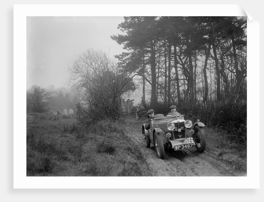 MG J2 of Bernard Bray at the Sunbac Colmore Trial, near Winchcombe, Gloucestershire, 1934 by Bill Brunell