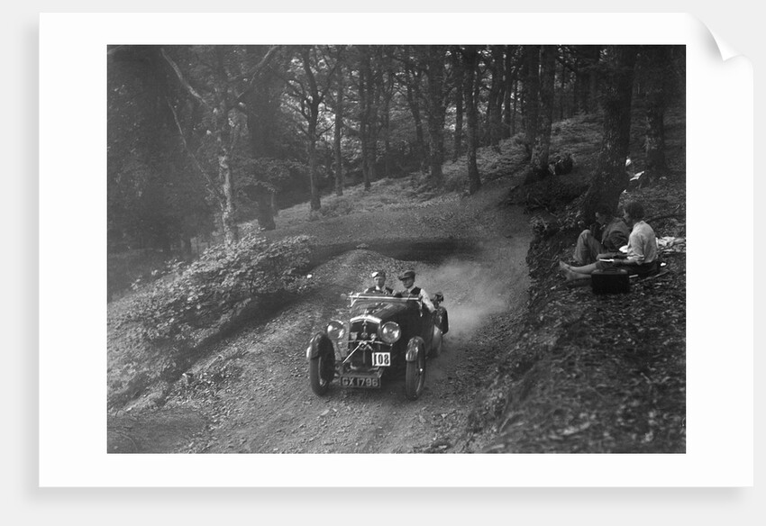 Wolseley Hornet of WAV Davis, B&HMC Brighton-Beer Trial, Fingle Bridge Hill, Devon, 1934 by Bill Brunell