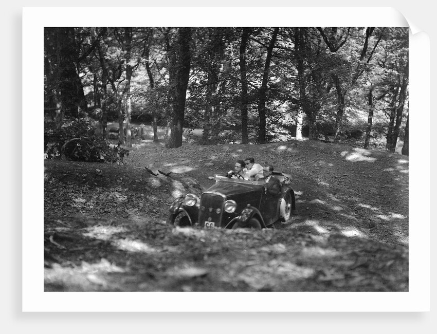 Singer taking part in the B&HMC Brighton-Beer Trial, Fingle Bridge Hill, Devon, 1934 by Bill Brunell