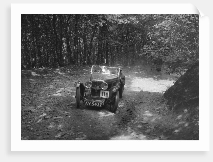 MG J2 competing in the Brighton & Hove Motor Club Brighton-Beer Trial, 1934 by Bill Brunell