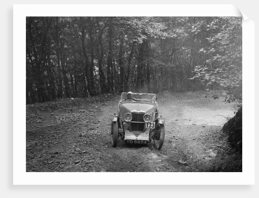 MG J2 competing in the B&HMC Brighton-Beer Trial, Fingle Bridge Hill, Devon, 1934 by Bill Brunell