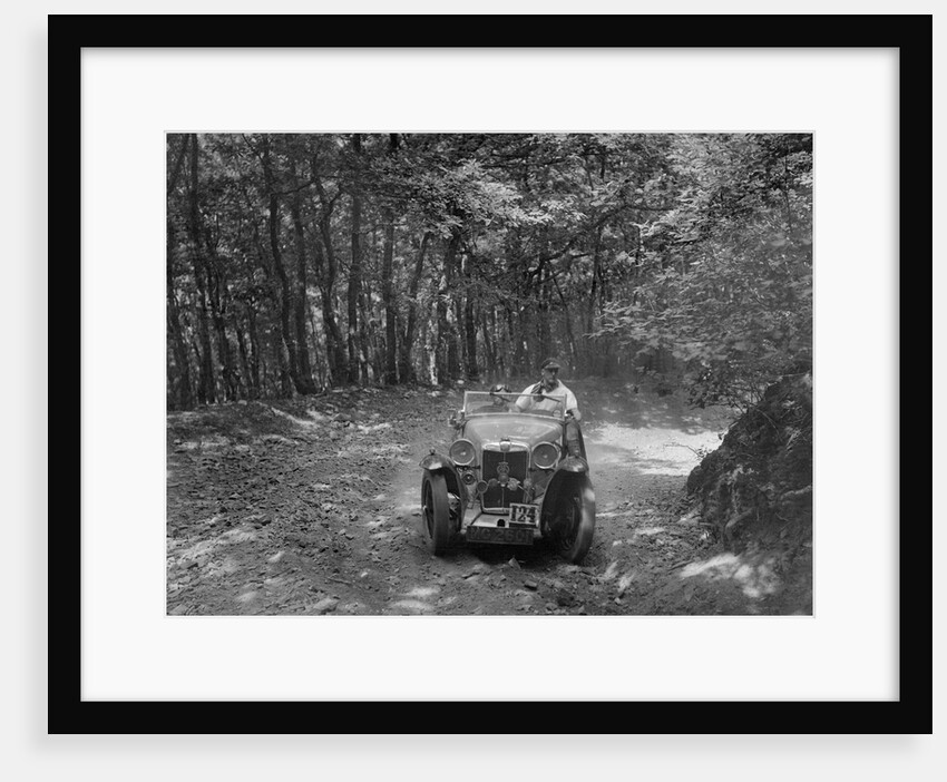 MG Magna competing in the B&HMC Brighton-Beer Trial, Fingle Bridge Hill, Devon, 1934 by Bill Brunell
