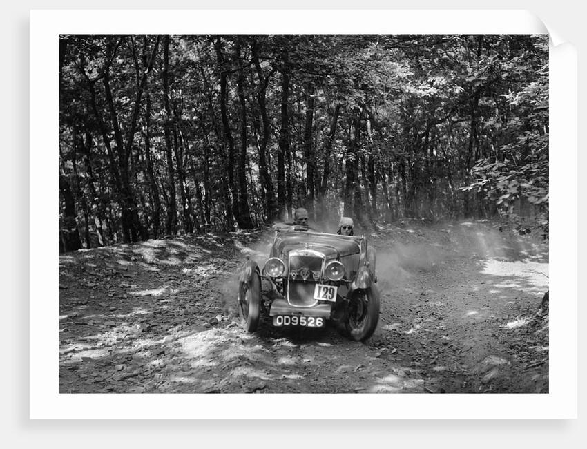 Hillman Aero Minx competing in the B&HMC Brighton-Beer Trial, Fingle Bridge Hill, Devon, 1934 by Bill Brunell