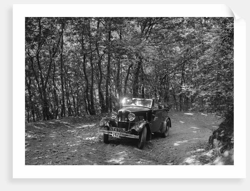 Crossley of CR Simnett competing in the B&HMC Brighton-Beer Trial, Fingle Bridge Hill, Devon, 1934 by Bill Brunell
