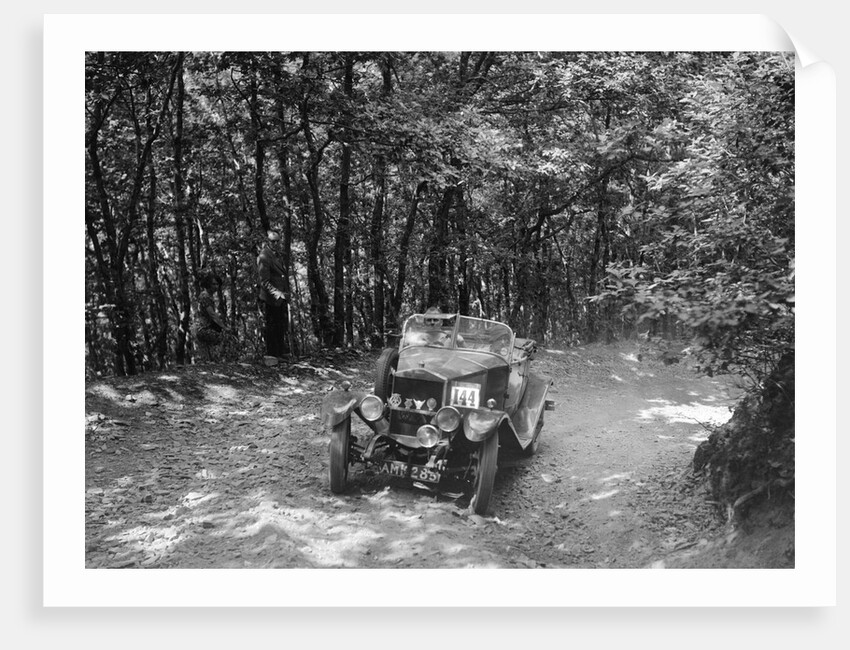 Windsor of CC Bliss competing in the B&HMC Brighton-Beer Trial, Fingle Bridge Hill, Devon, 1934 by Bill Brunell