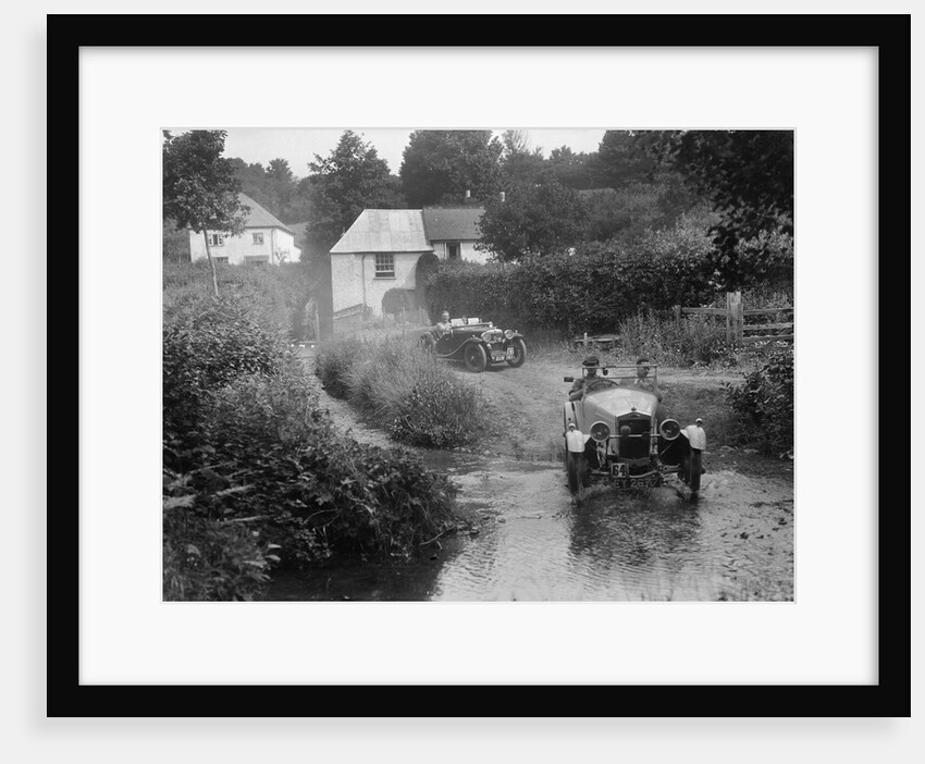 Frazer-Nash and MG J2, B&HMC Brighton-Beer Trial, Windout Lane, near Dunsford, Devon, 1934 by Bill Brunell