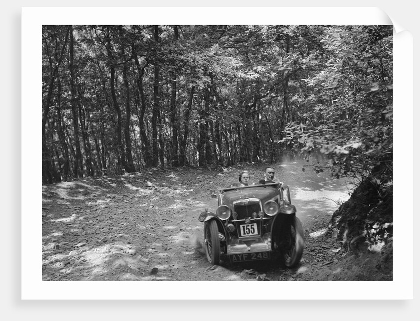 MG J2 competing in the B&HMC Brighton-Beer Trial, Fingle Bridge Hill, Devon, 1934 by Bill Brunell