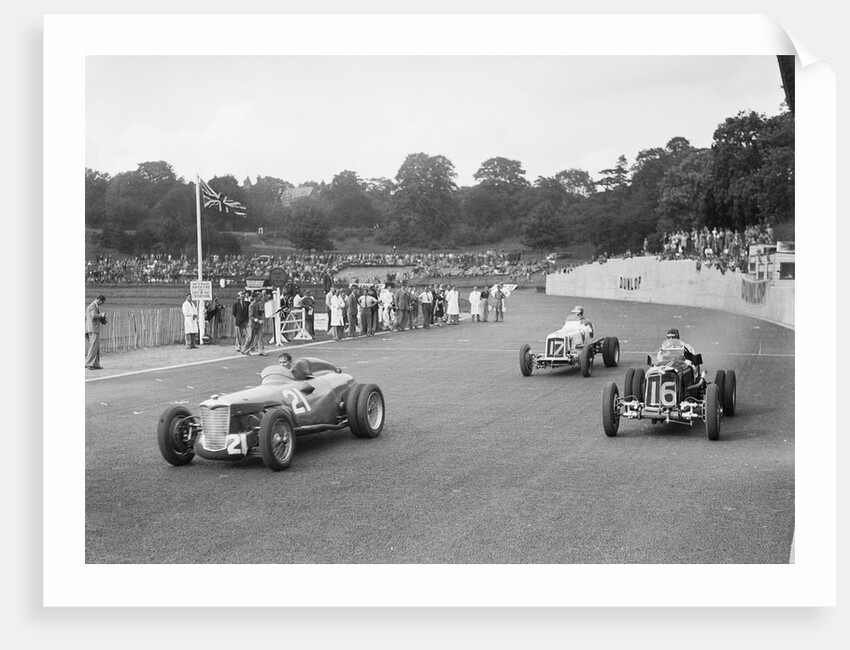 Riley of PW Maclure and ERAs of Raymond Mays and AC Dobson, Imperial Trophy, Crystal Palace, 1939 by Bill Brunell