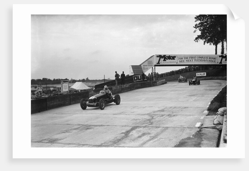 Maserati and Alfa Romeo racing at Brooklands, 1938 or 1939 by Bill Brunell