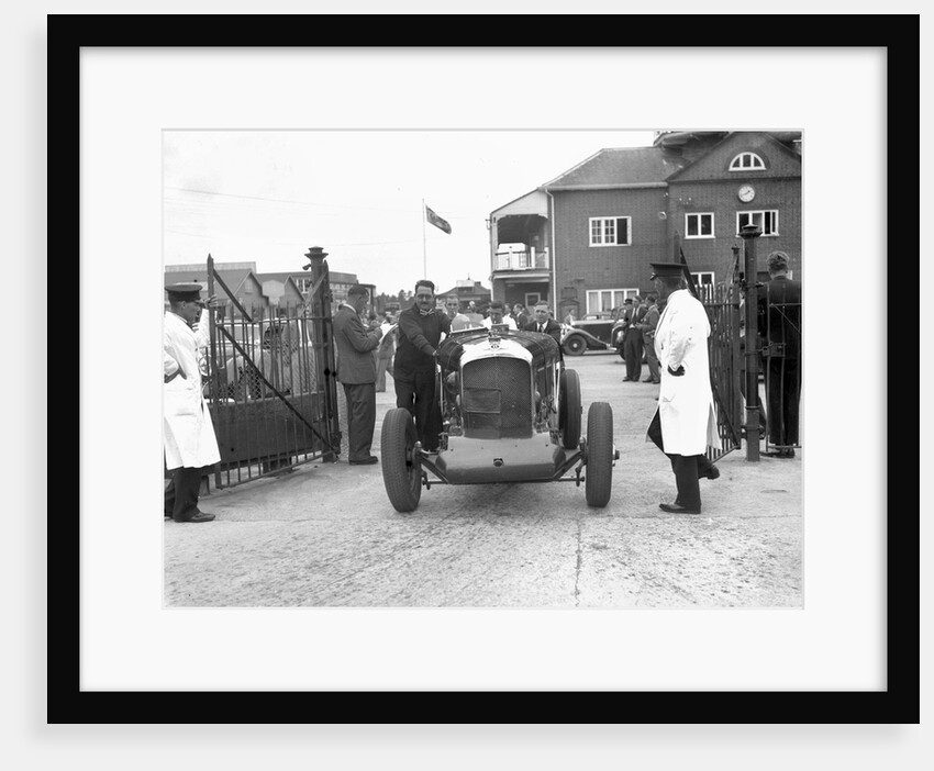 Bentley at Brooklands, 1938 or 1939 by Bill Brunell