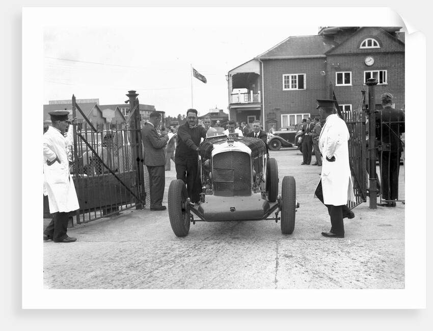 Bentley at Brooklands, 1938 or 1939 by Bill Brunell