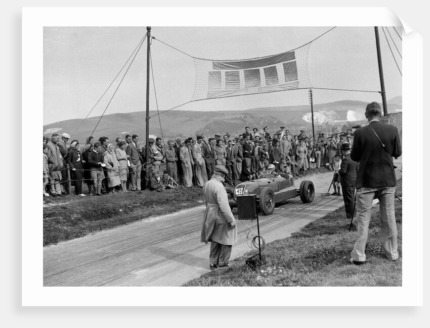 CK Mortimer's Alta with twin rear wheels on the start line at the Lewes Speed Trials, Sussex, 1938 by Bill Brunell