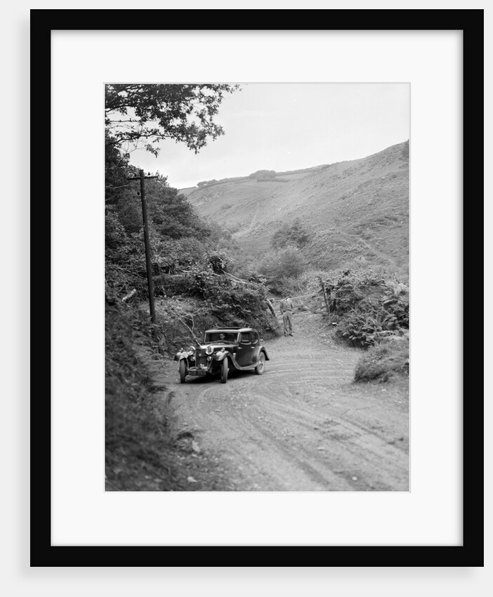 1934 Riley Falcon saloon taking part in a motoring trial in Devon, late 1930s by Bill Brunell