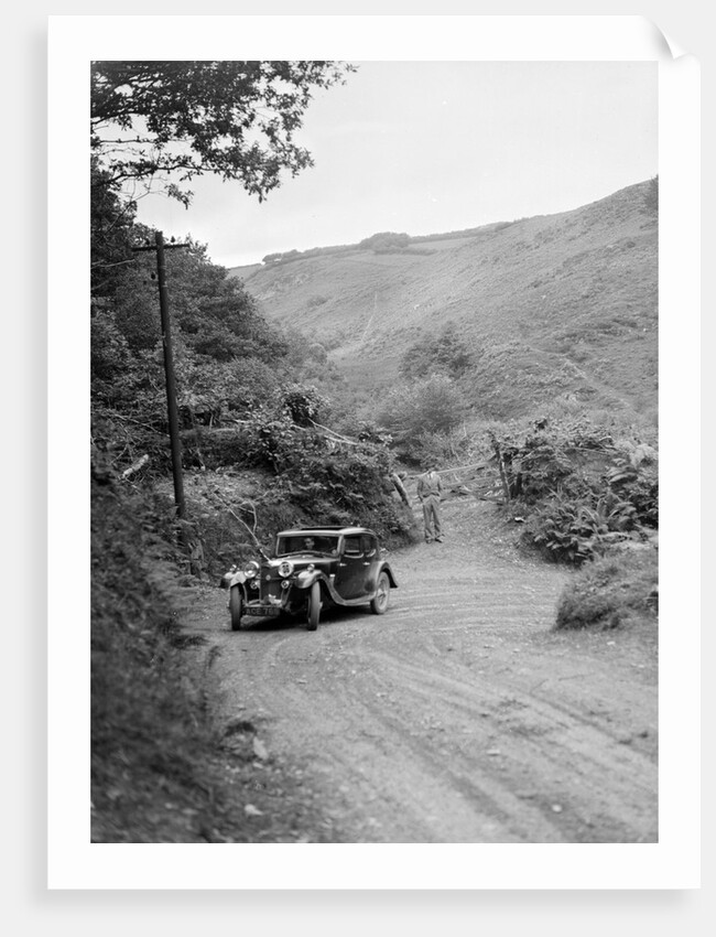 1934 Riley Falcon saloon taking part in a motoring trial in Devon, late 1930s by Bill Brunell