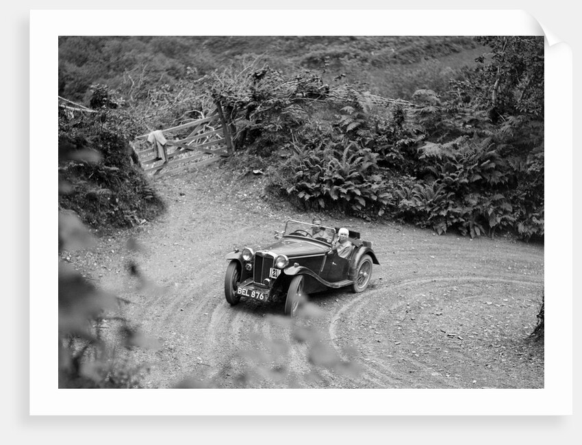 1935 MG PB taking part in a motoring trial in Devon, late 1930s by Bill Brunell