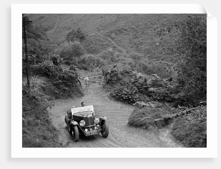 1934 Triumph taking part in a motoring trial in Devon, late 1930s by Bill Brunell