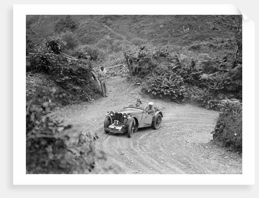 1934 MG PA of the Cream Cracker team taking part in a motoring trial in Devon, late 1930s by Bill Brunell