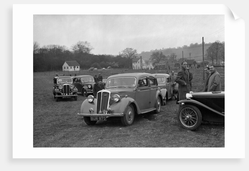 Standard Twelve and Standard Ten saloon, Standard Car Owners Club Southern Counties Trial, 1938 by Bill Brunell
