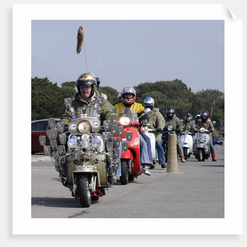 Group of Mods on their Scooters at Mudeford 2008 by Unknown