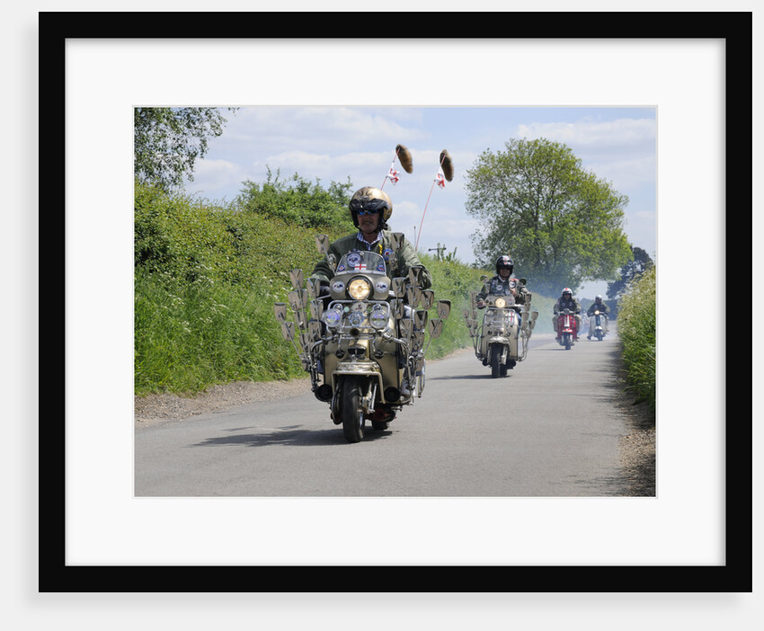 Mods on scooters on club run 2008 by Unknown