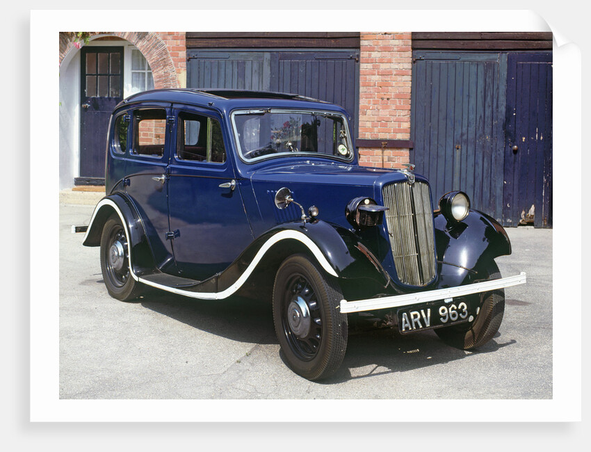 1938 Morris 8 with War time Headlamp blackout mask and whitewashed running board by Anonymous