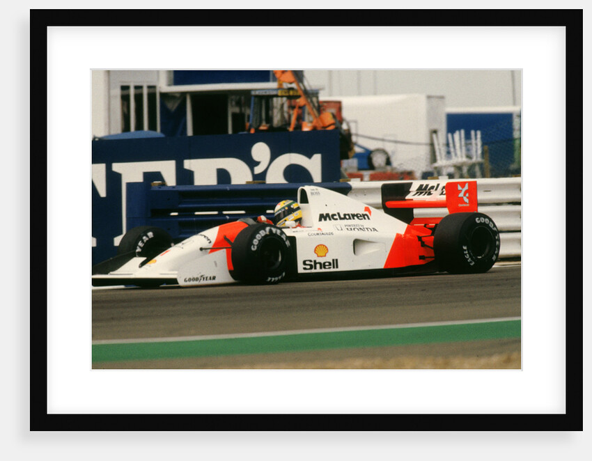 Ayrton Senna in the McLaren MP4-7 1992 British Grand Prix at Silverstone by Unknown
