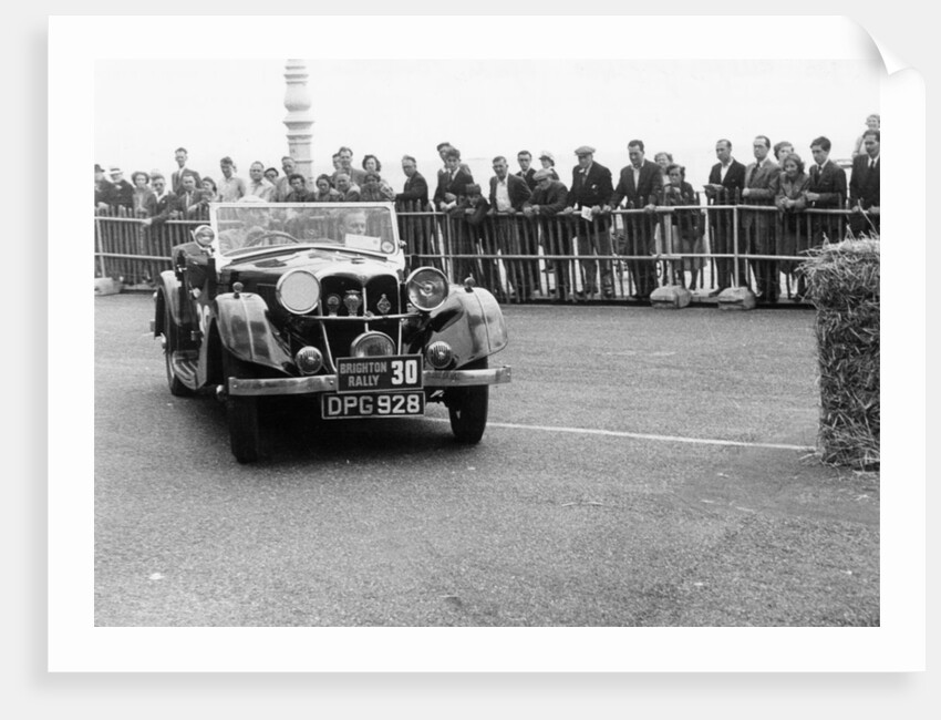 1937 Riley Lynx on the 1952 Brighton rally by Unknown
