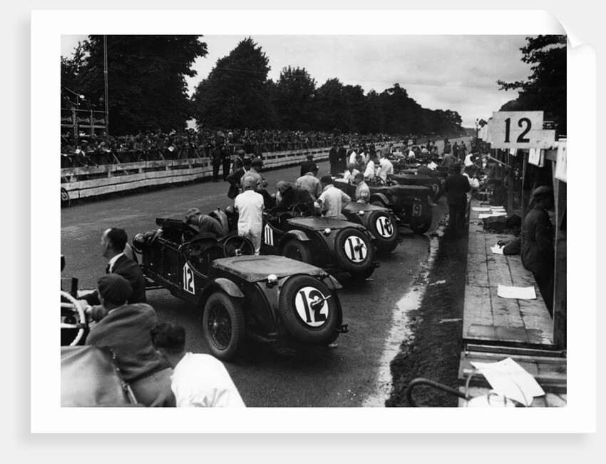 1930 O.M. works cars ready for start of 1930 Irish Grand Prix by Unknown