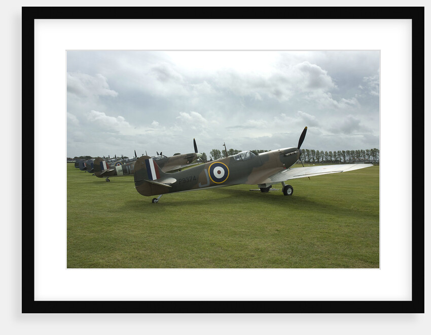 2011 Goodwood Revival Meeting, row of Spitfire Aircraft by Unknown
