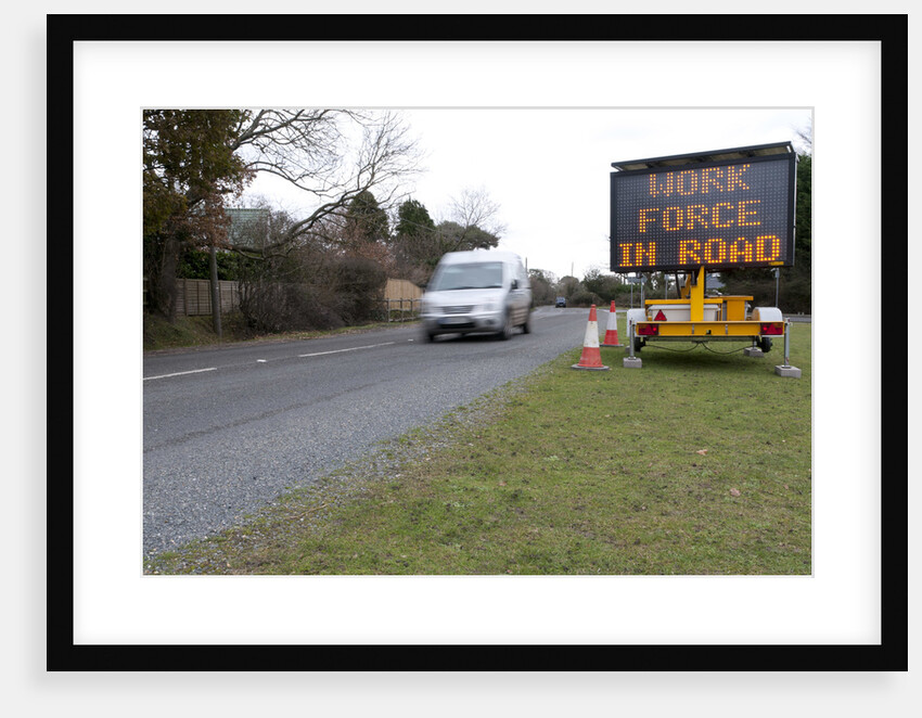 Mobile road matrix sign by Anonymous