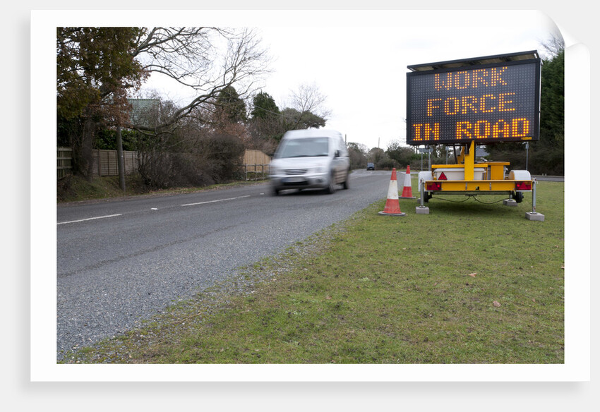 Mobile road matrix sign by Anonymous