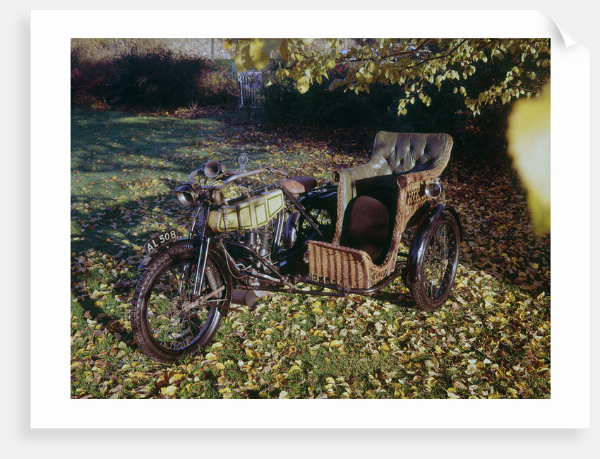 1913 BAT motorcycle with wicker sidecar by Unknown