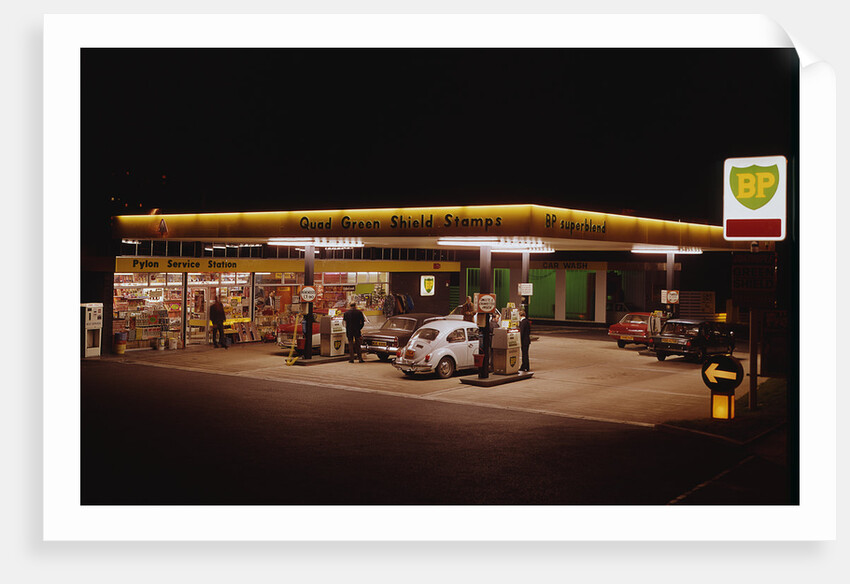 1970's BP petrol station Forecourt by Unknown