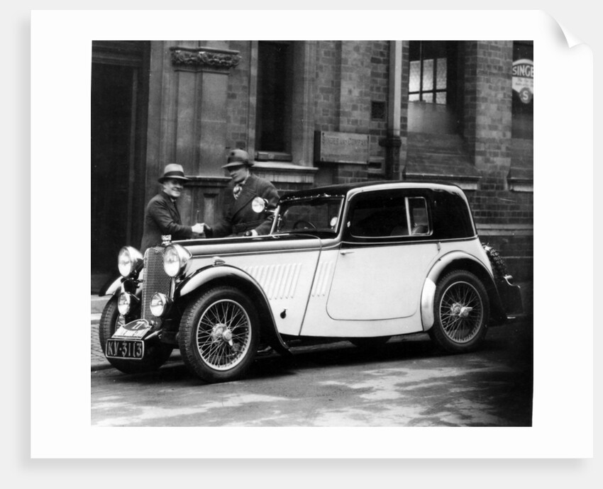 1933 Singer Nine Sports Coupe for Monte Carlo Rally, driver Stanley Barnes by Unknown