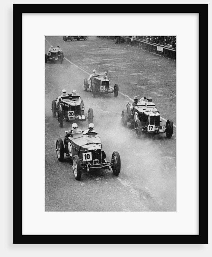 1933 Ulster TT, MG Magnette K3 Nuvolari, car number 17, trails Riley by Unknown
