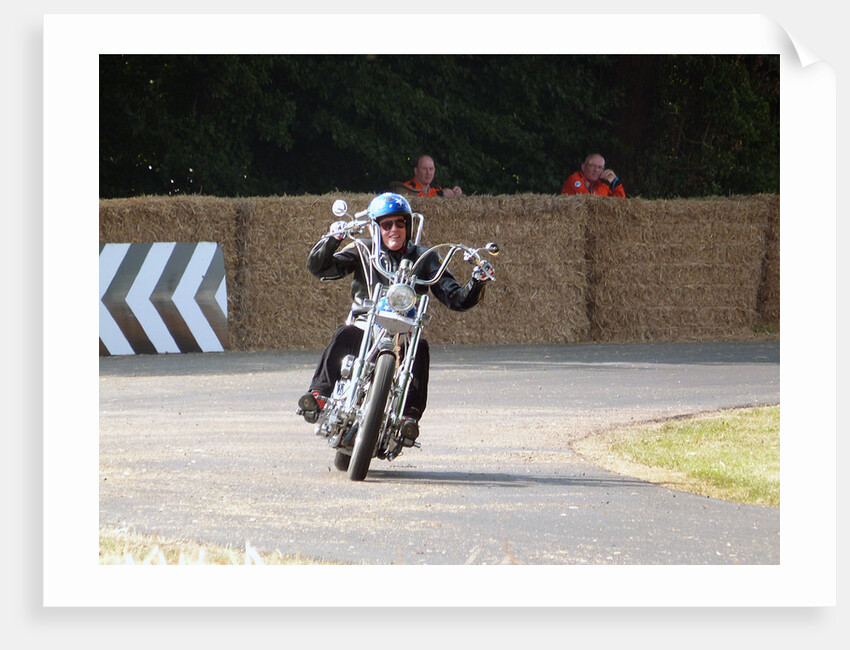 Peter Fonda on Captain America Chopper, Goodwood Festival of Speed 2013 by Unknown