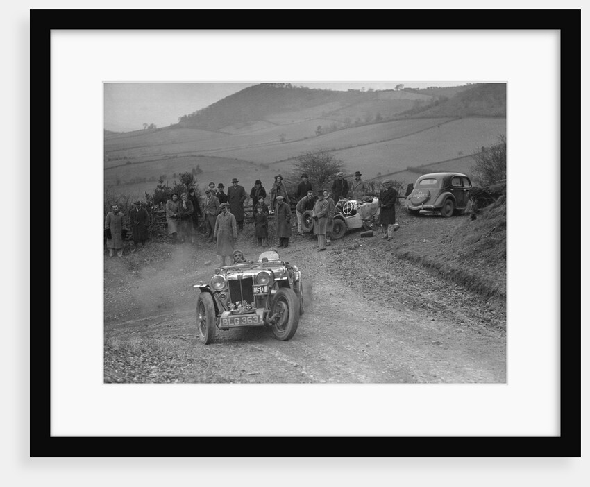 MG PA of J Twyford competing in the MG Car Club Midland Centre Trial, 1938 by Bill Brunell