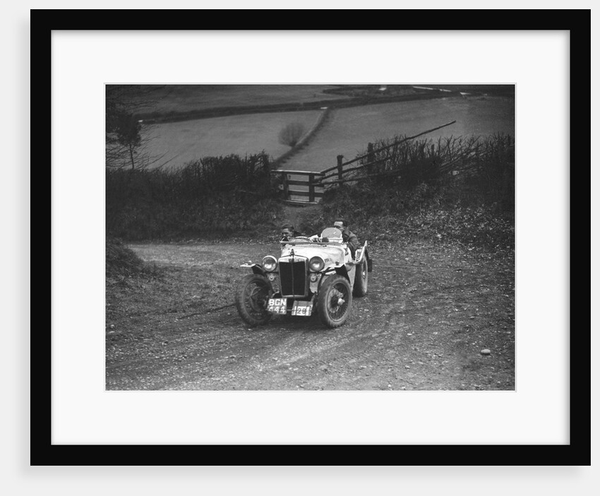 MG PB of K Scales competing in the MG Car Club Midland Centre Trial, 1938 by Bill Brunell