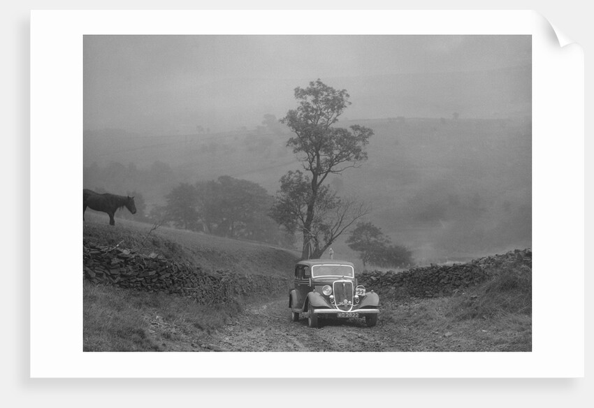 Ford V8 saloon of AKB Clarkson competing in the MCC Sporting Trial, 1935 by Bill Brunell