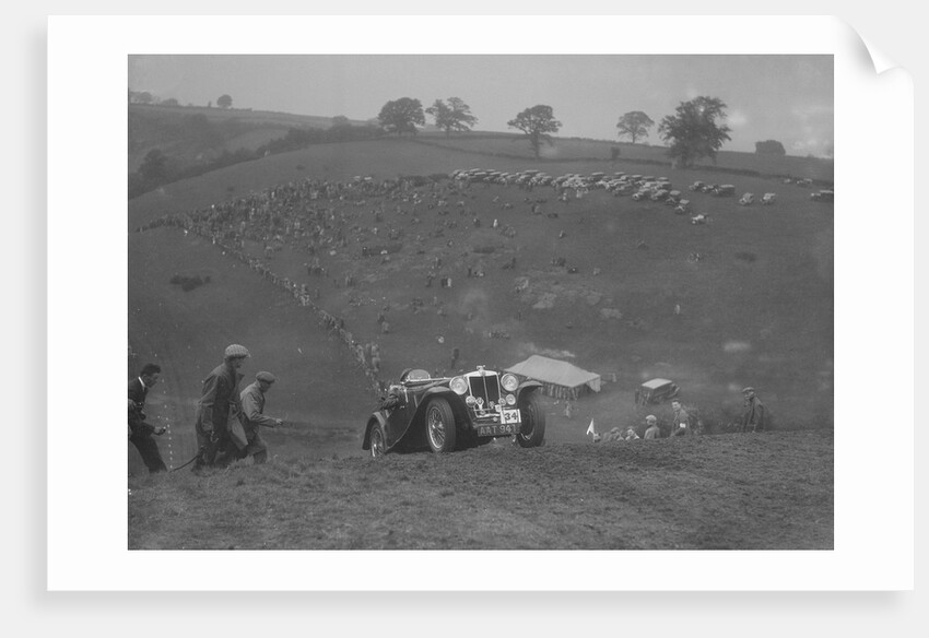 MG Magnette NA competing in the MG Car Club Rushmere Hillclimb, Shropshire, 1935 by Bill Brunell