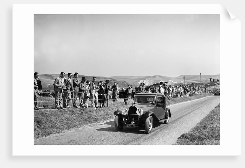 Bugatti Type 49 of CWP Hampton at the Bugatti Owners Club Lewes Speed Trials, Sussex, 1937 by Bill Brunell