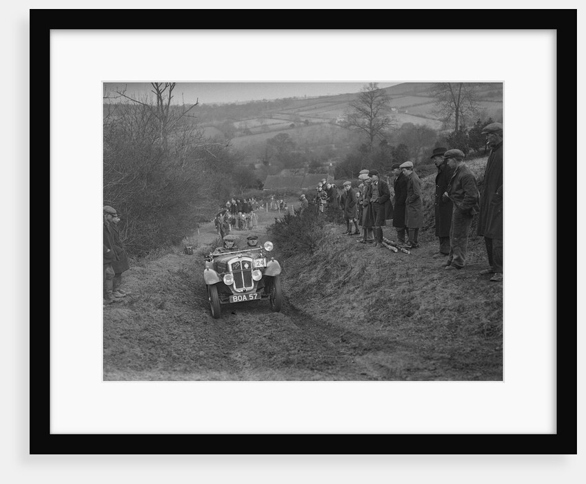 Austin 7 Grasshopper of WH Scriven competing in the MG Car Club Midland Centre Trial, 1938 by Bill Brunell